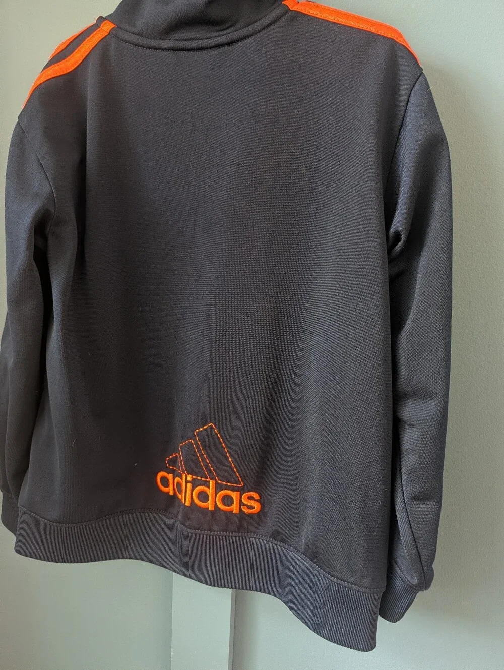 adidas Kids Navy & Orange Zip-Up Track Jacket